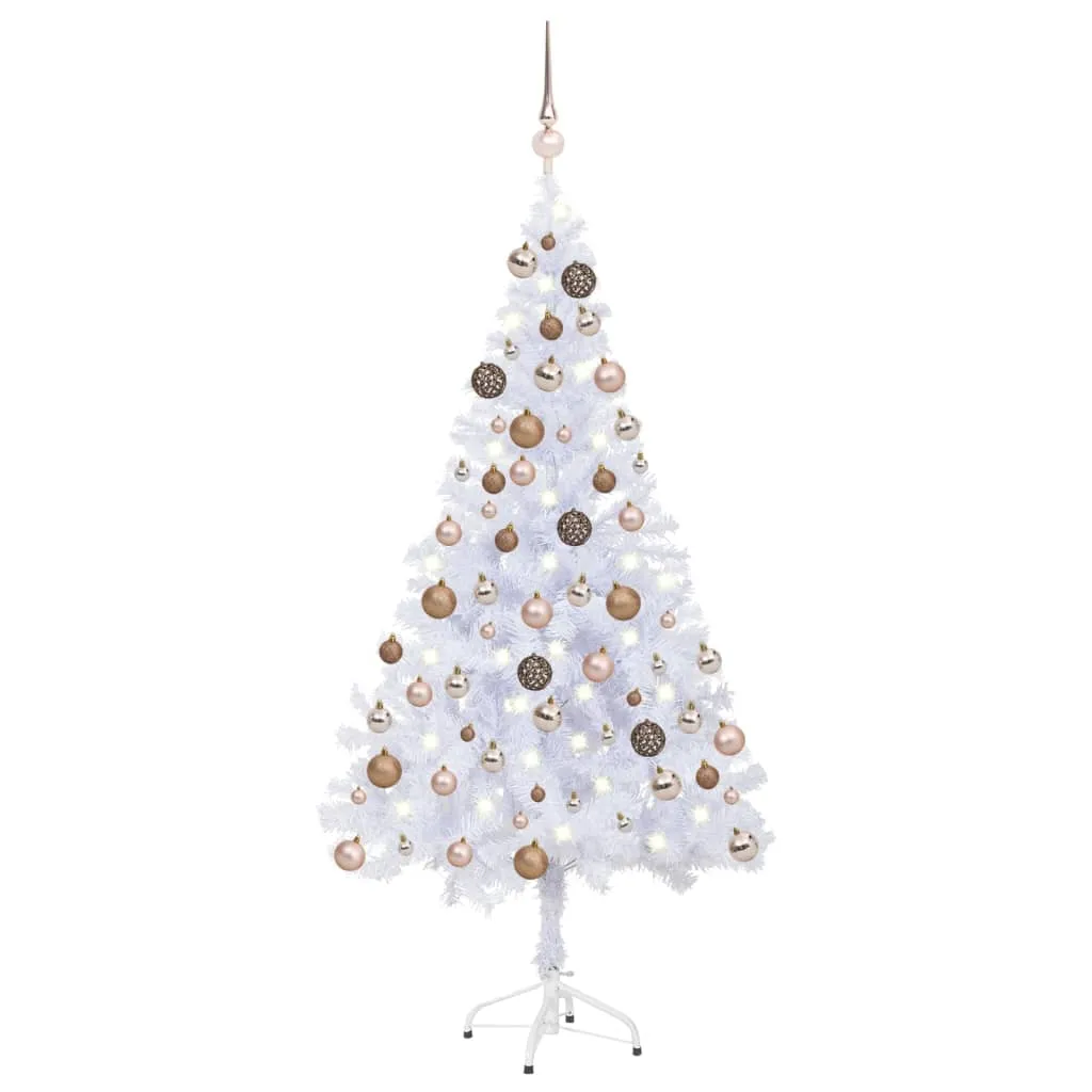 vidaXL Albero di Natale Preilluminato con Palline 120 cm 230 Rami