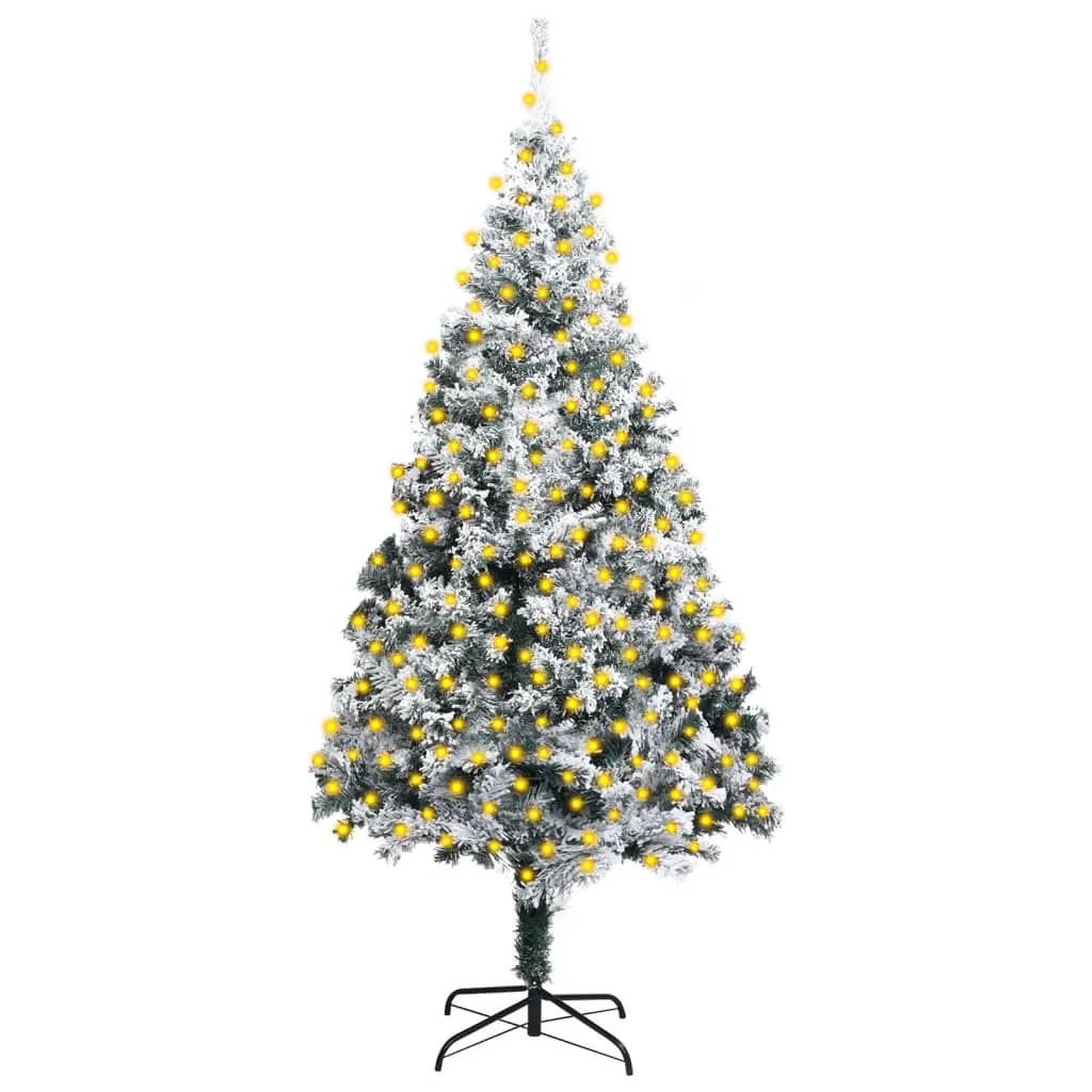 vidaXL Albero di Natale Artificiale con Neve Fioccata Verde 300 cm PVC