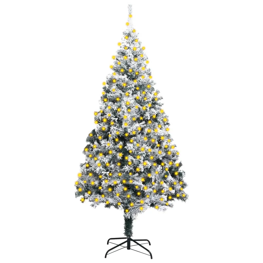 vidaXL Albero di Natale Artificiale con Neve Fioccata Verde 400 cm PVC