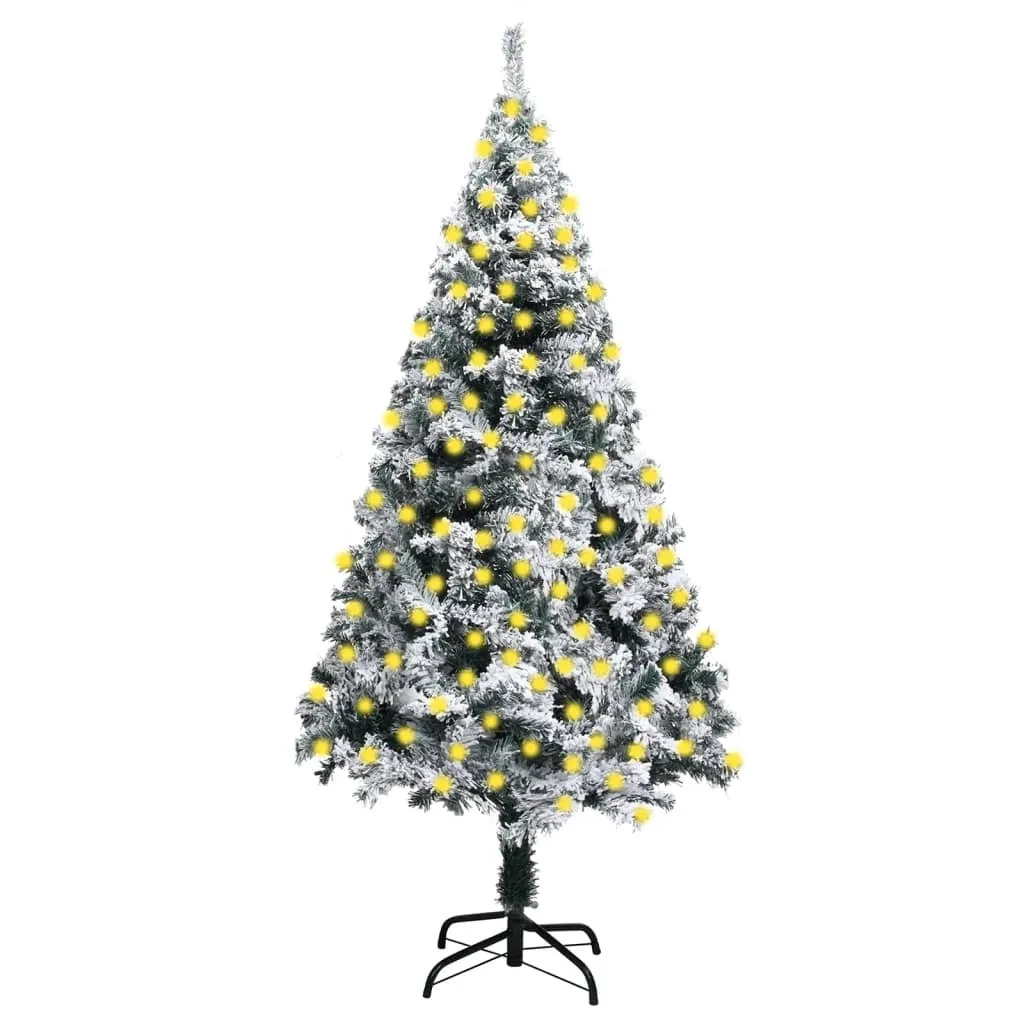 vidaXL Albero di Natale Artificiale con Neve Fioccata Verde 240 cm PVC