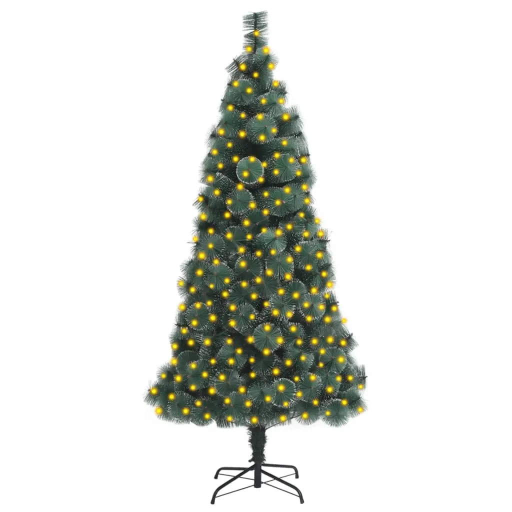 vidaXL Albero di Natale Preilluminato con Supporto Verde 210 cm in PET