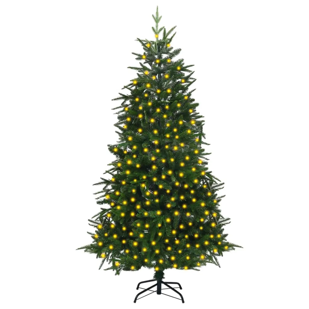 vidaXL Albero di Natale Artificiale Preiluminato 210 cm Verde PVC e PE