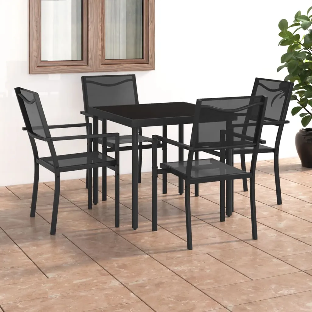 vidaXL Set da Pranzo da Giardino 5 pz in Acciaio