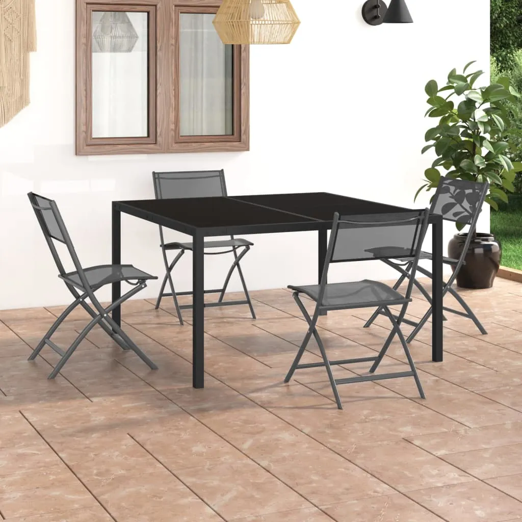 vidaXL Set da Pranzo da Giardino 5 pz in Acciaio