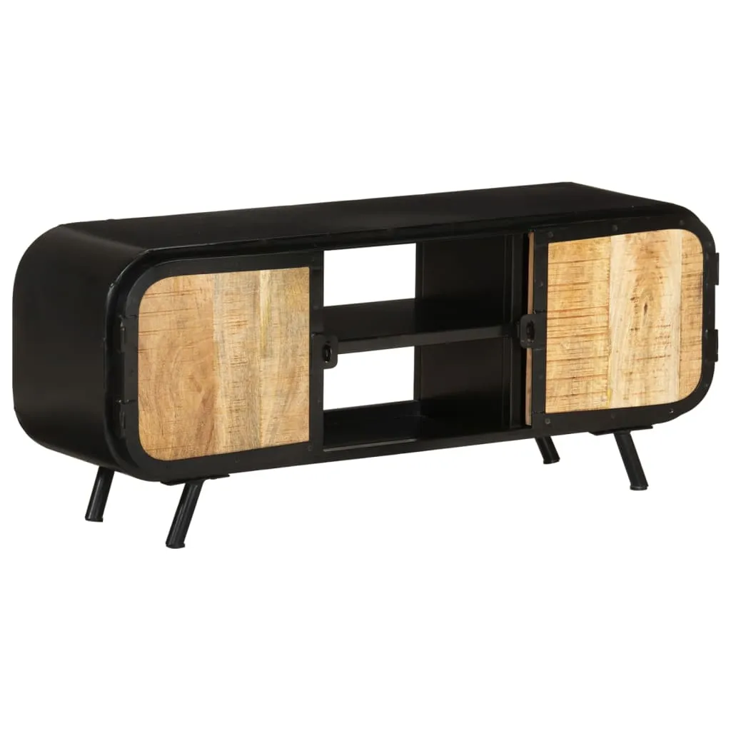 vidaXL Mobile Porta TV 110x30x45 cm in Legno Massello di Mango Grezzo