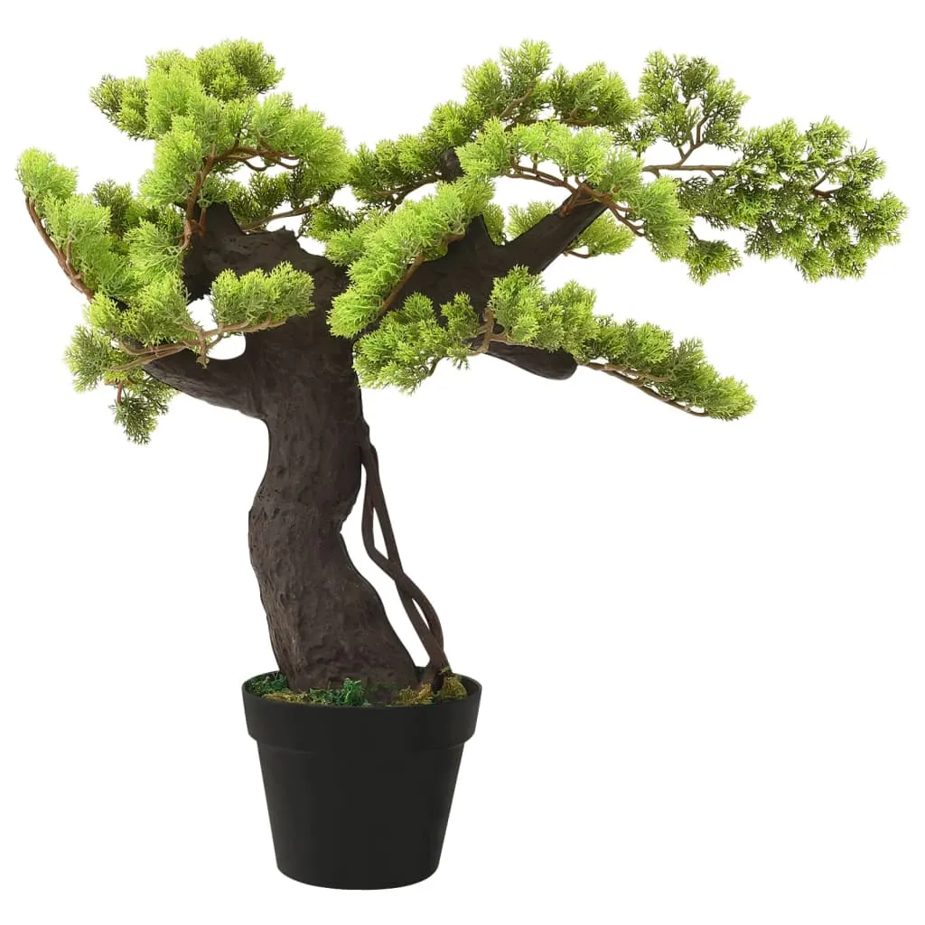 vidaXL Bonsai di Cipresso Artificiale con Vaso 70 cm Verde