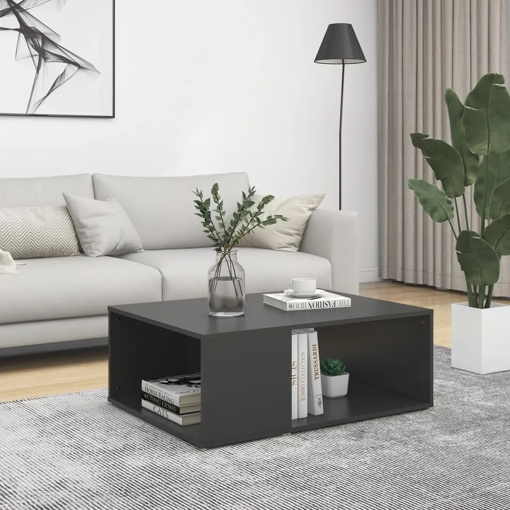 vidaXL Tavolino da Salotto Grigio 90x67x33 cm in Truciolato