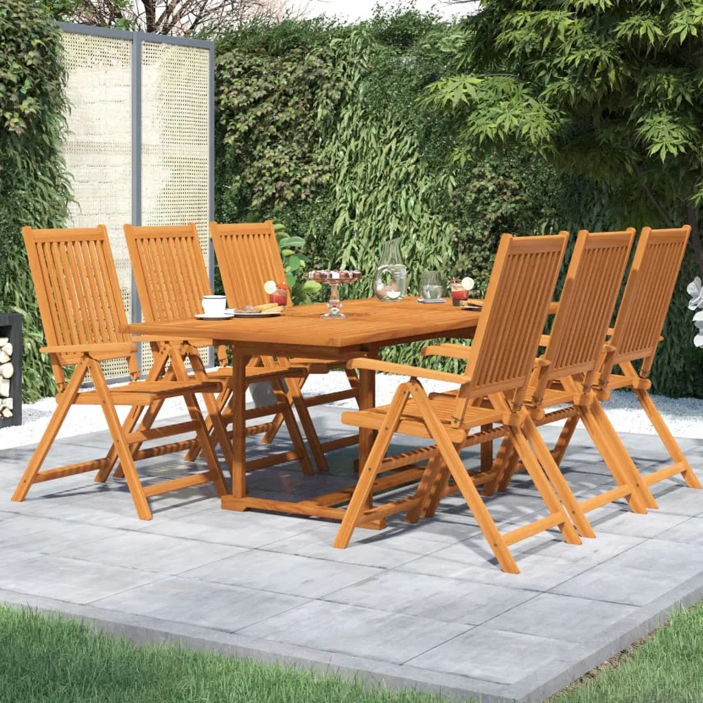 vidaXL Set Mobili da Pranzo da Giardino 7 pz Legno Massello di Acacia