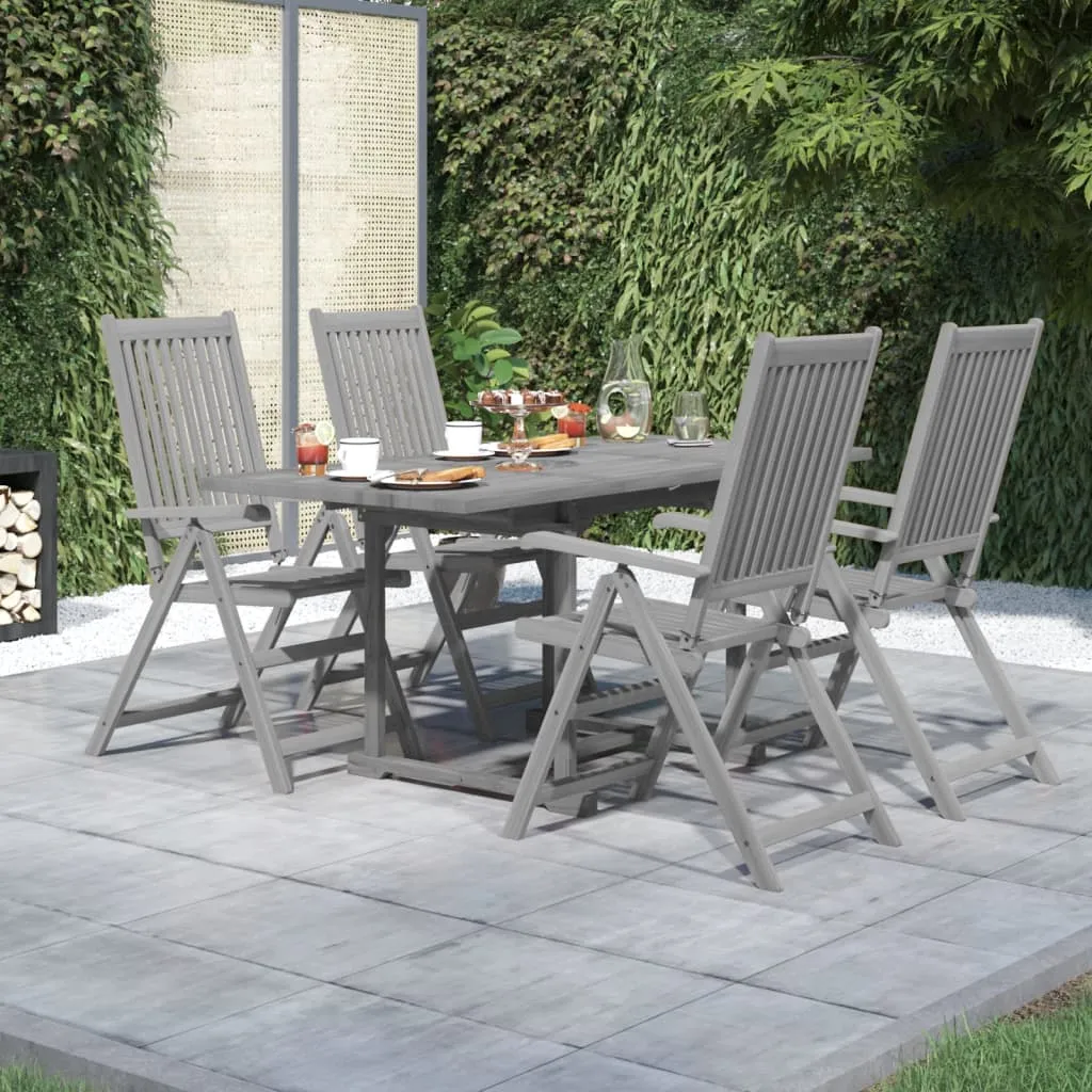 vidaXL Set da Pranzo per Giardino 5 pz in Legno Massello di Acacia