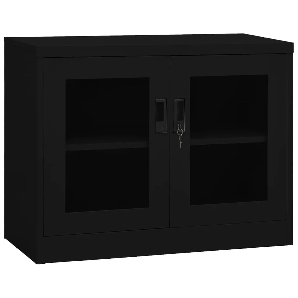 vidaXL Armadio per Ufficio Nero 90x40x70 cm in Acciaio