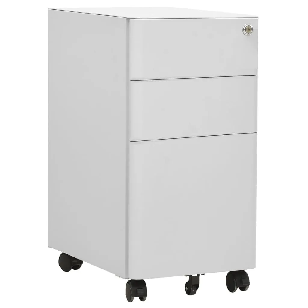 vidaXL Schedario Mobile Grigio Chiaro 30x45x59 cm in Acciaio