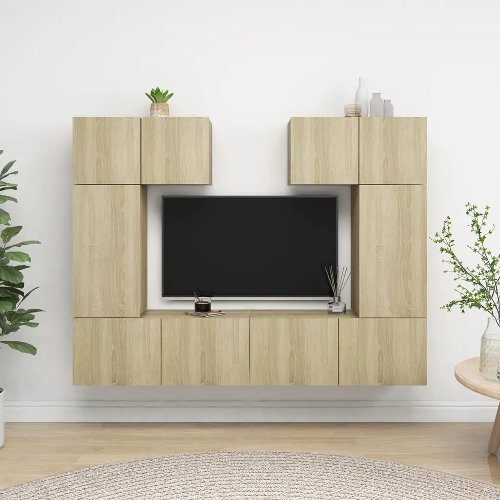 vidaXL Set Mobili TV 6 pz Rovere Sonoma in Truciolato