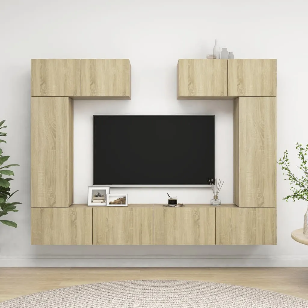 vidaXL Set Porta TV 6 pz Rovere Sonoma in Truciolato