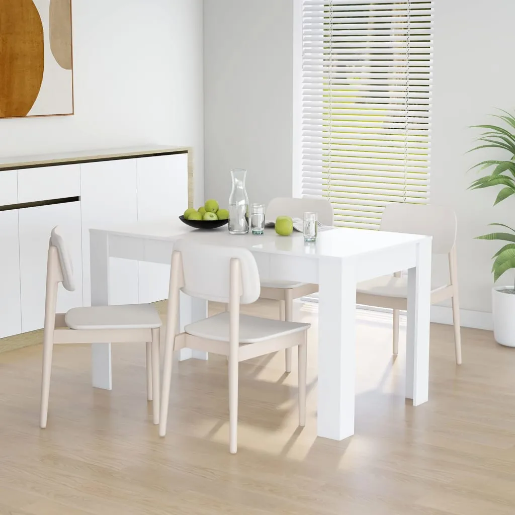 vidaXL Tavolo da Pranzo Bianco 140x74,5x76 cm in Legno Multistrato