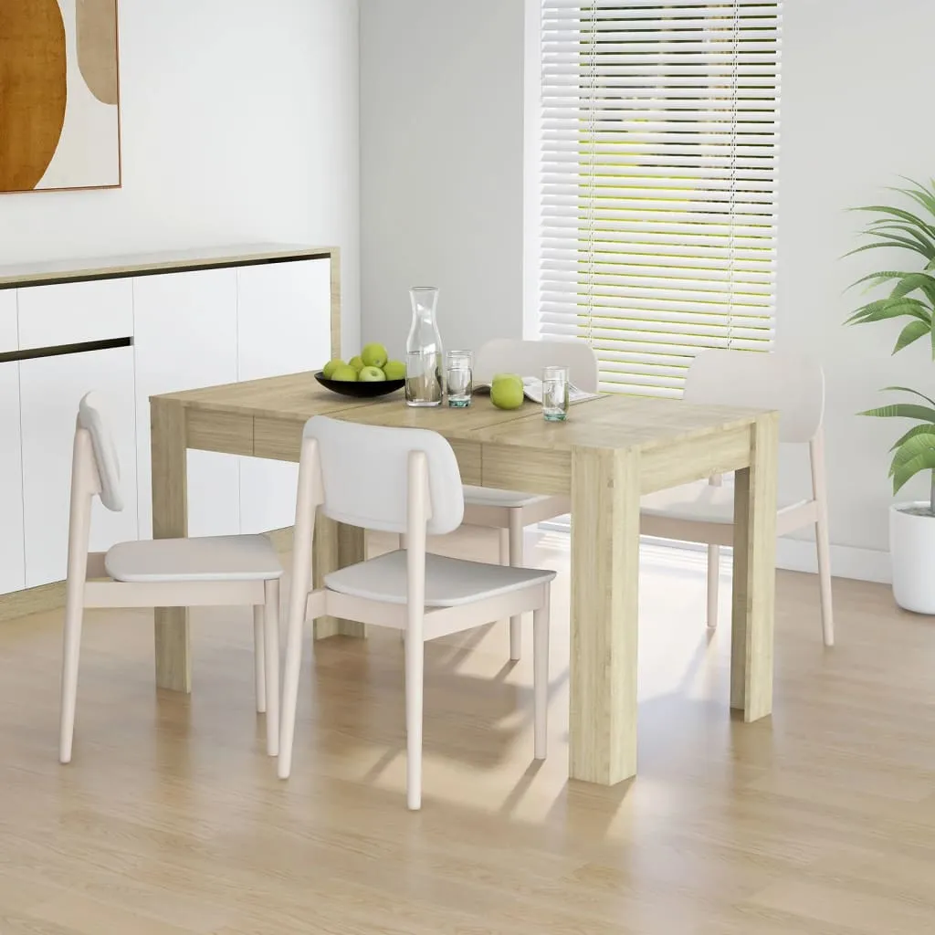 vidaXL Tavolo da Pranzo Rovere Sonoma 140x74,5x76 cm Legno Multistrato