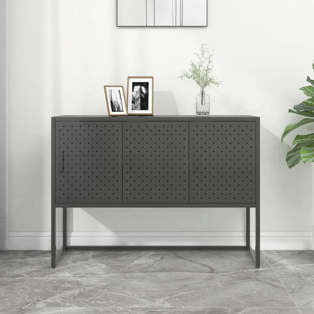 vidaXL Credenza Antracite 105x35x75 cm in Acciaio