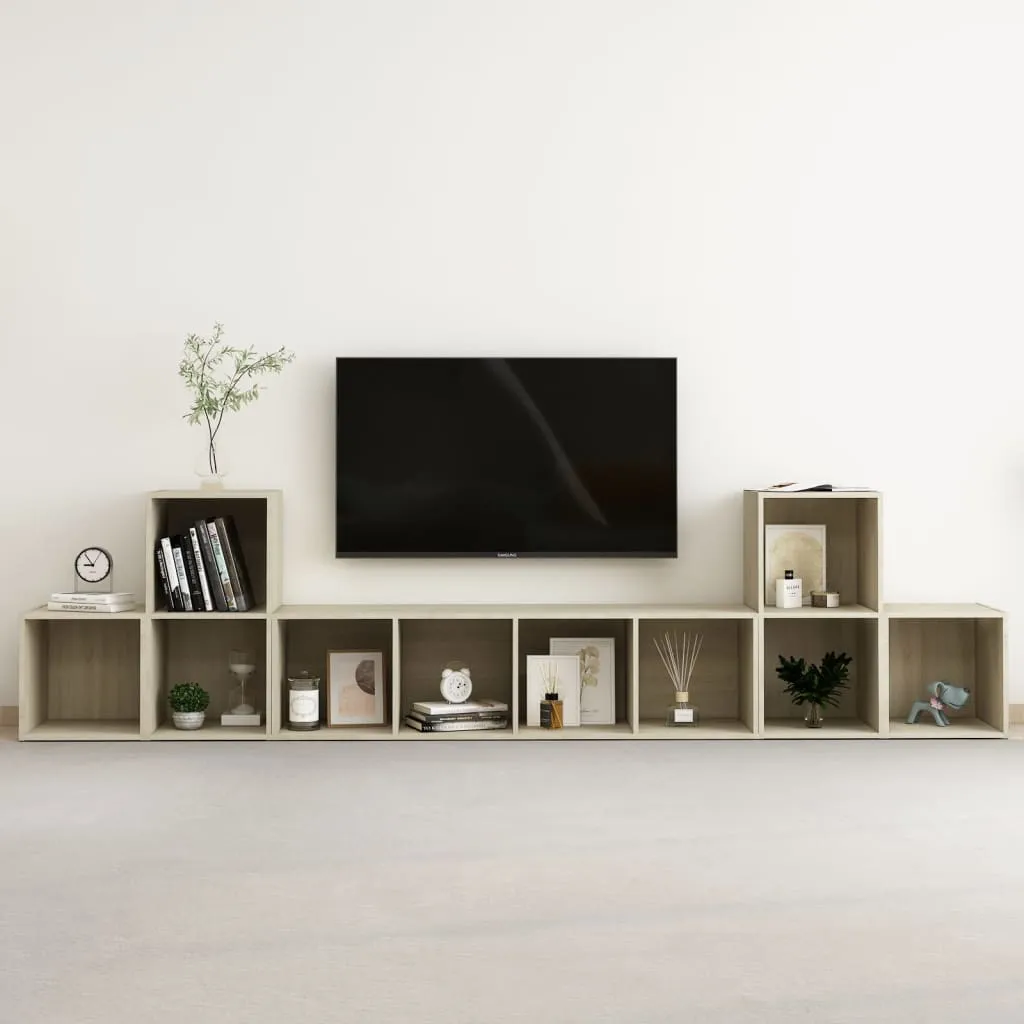 vidaXL Set Mobili TV 5 pz Rovere Sonoma in Truciolato