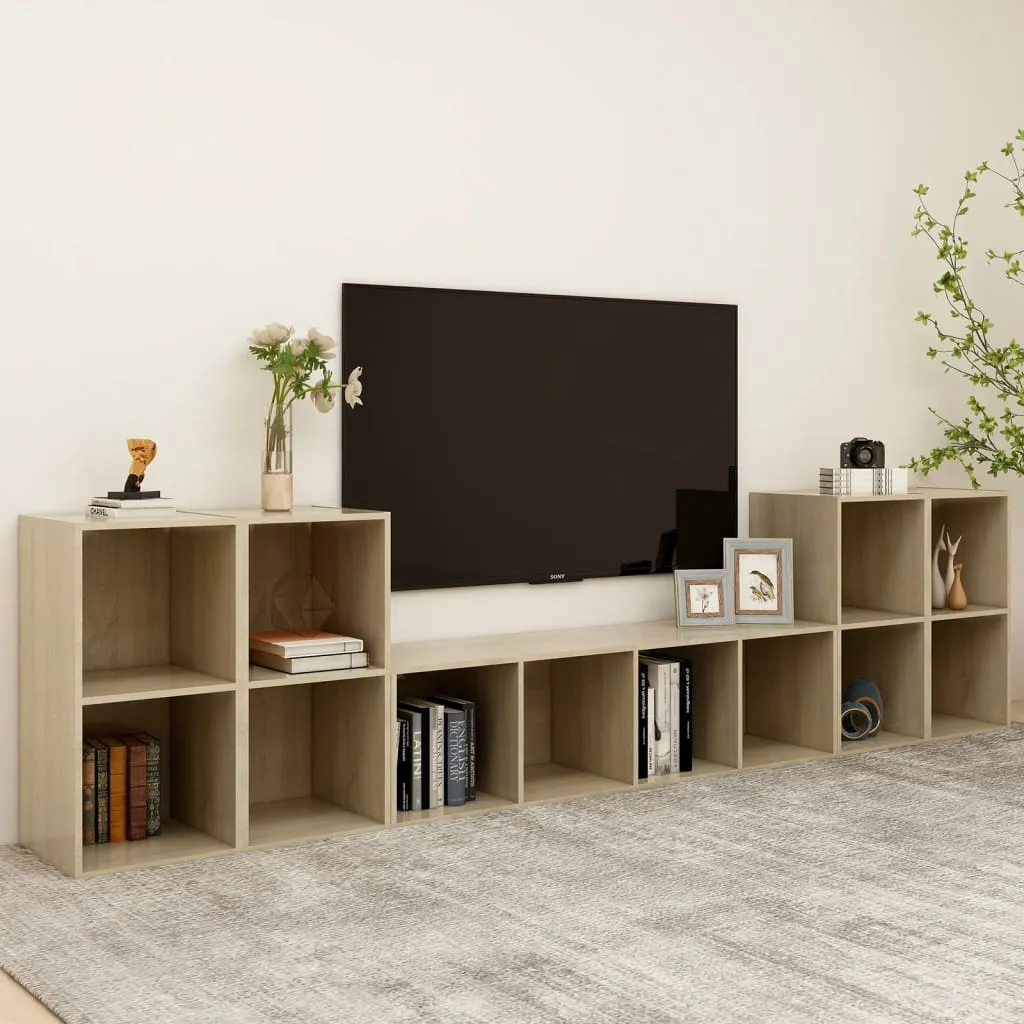 vidaXL Set Porta TV 5 pz Rovere Sonoma in Truciolato