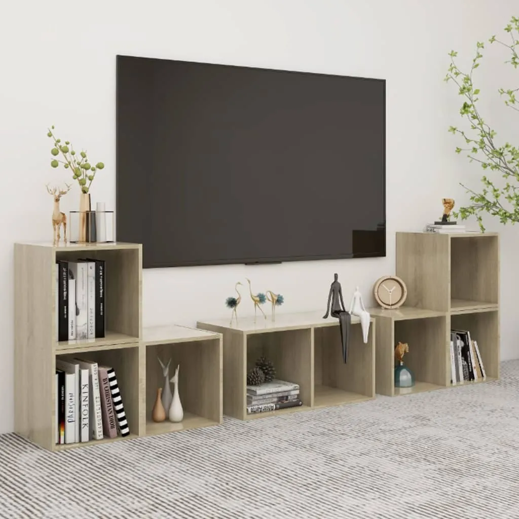 vidaXL Set Mobili TV 6 pz Rovere Sonoma in Truciolato