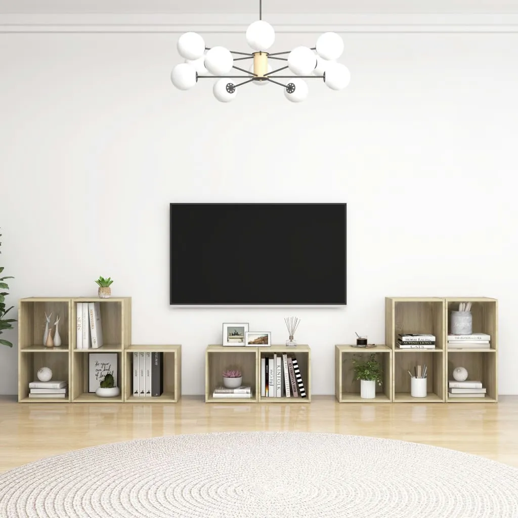 vidaXL Set Mobili TV 8 pz Rovere Sonoma in Truciolato