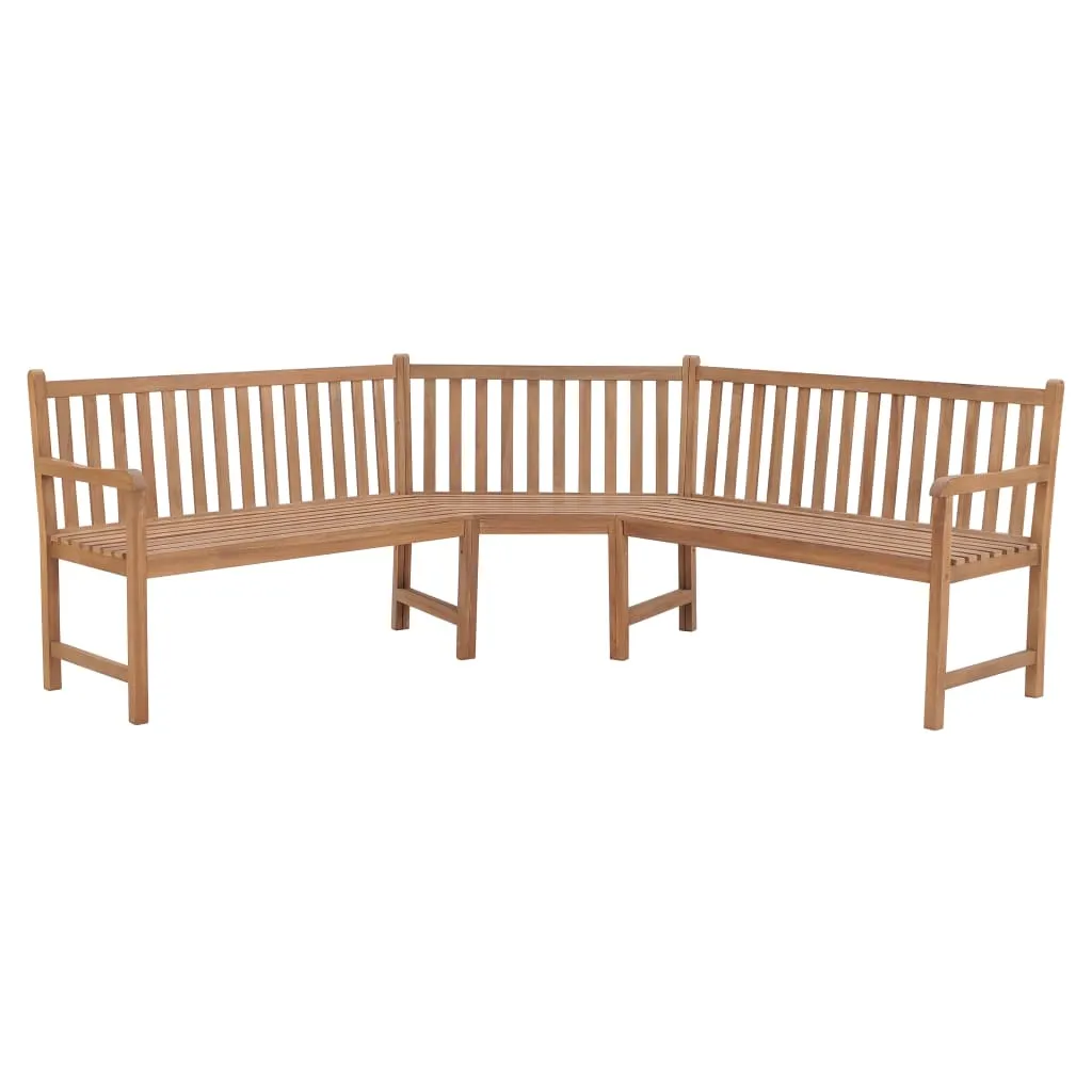 vidaXL Panchina Angolare da Giardino 185x185x90 cm in Massello di Teak