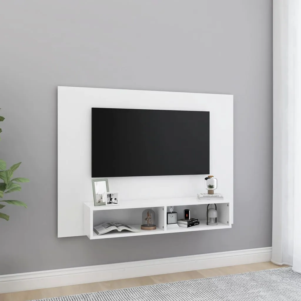 vidaXL Mobile TV a Muro Bianco 120x23,5x90 cm in Truciolato