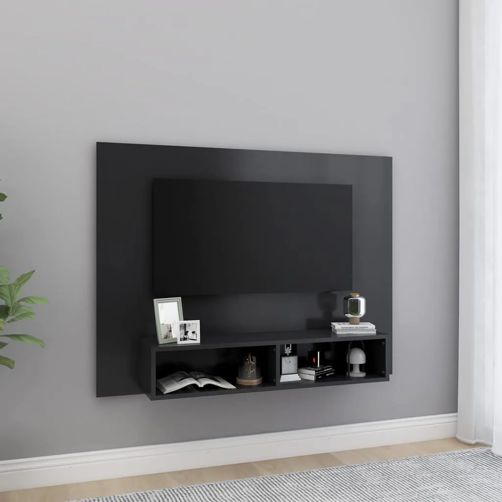 vidaXL Mobile Porta TV a Muro Grigio 120x23,5x90cm in Truciolato