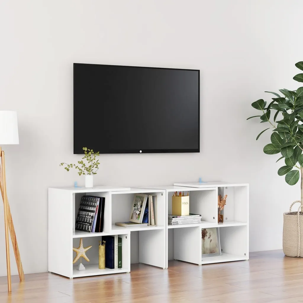 vidaXL Mobile TV Bianco 104x30x52 cm inLegno Multistrato