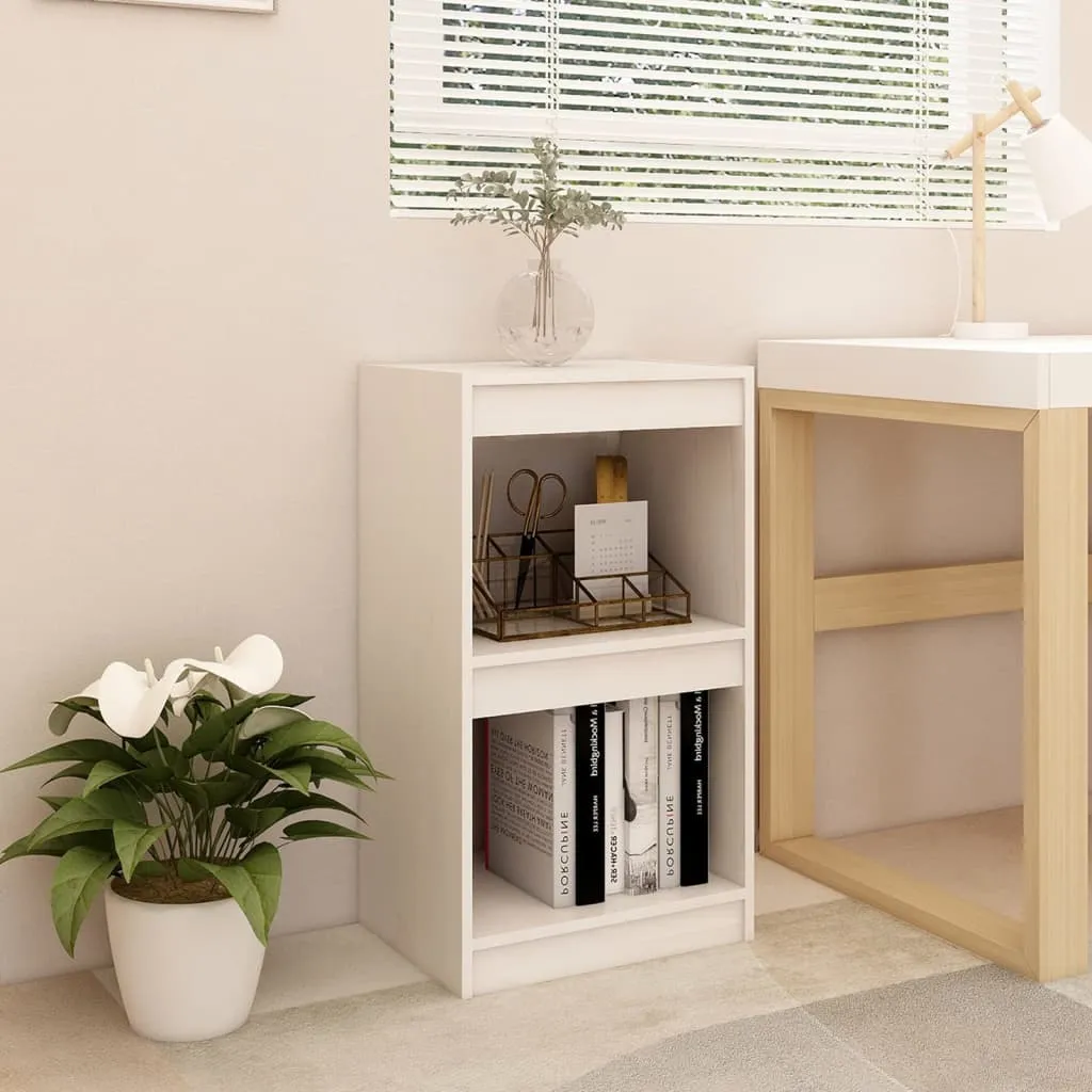 vidaXL Libreria Bianca 40x30x71,5 cm in Legno Massello di Pino