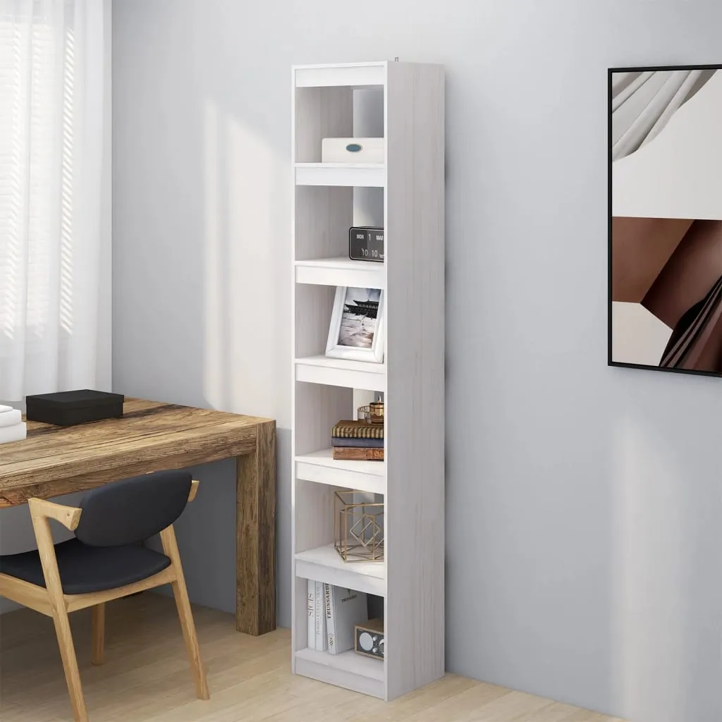 vidaXL Libreria/Divisorio Bianco 40x30x199cm in Legno Massello di Pino