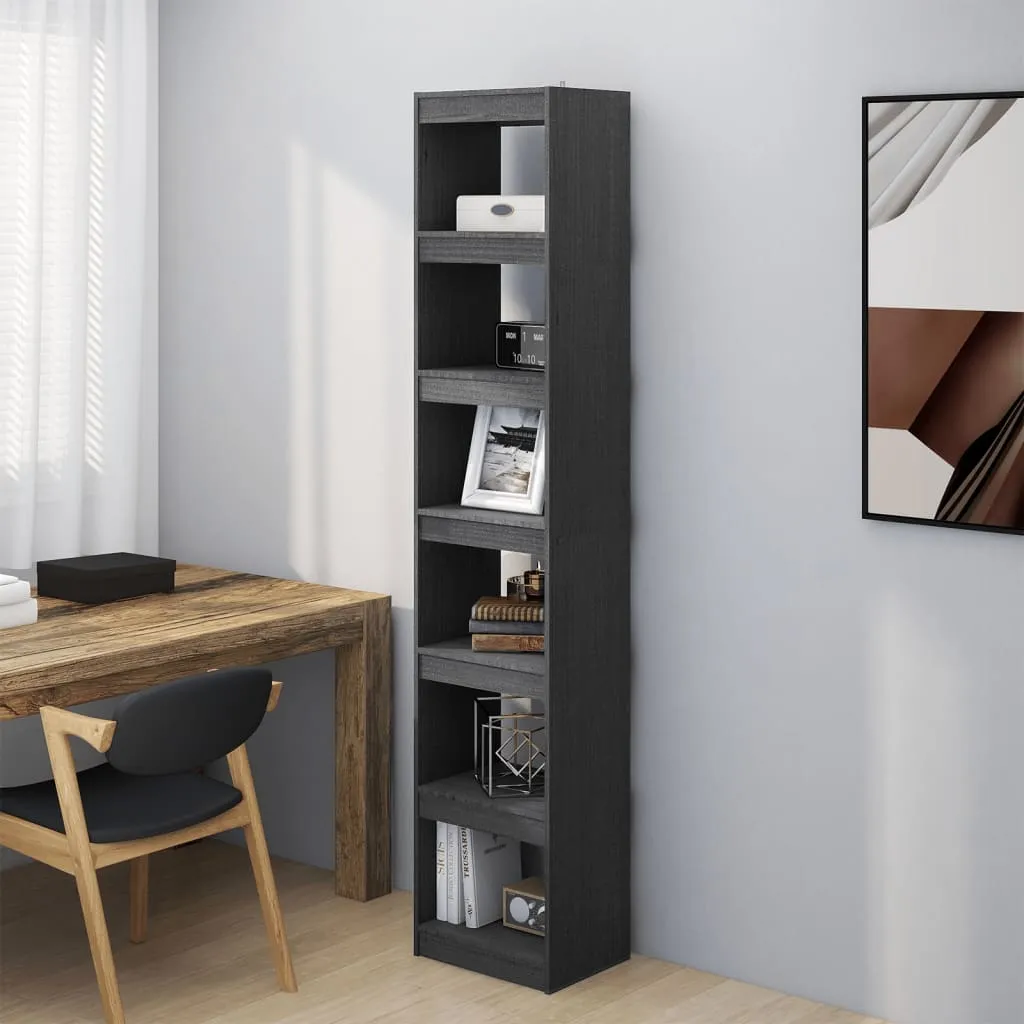 vidaXL Libreria/Divisorio Grigio 40x30x199cm in Legno Massello di Pino