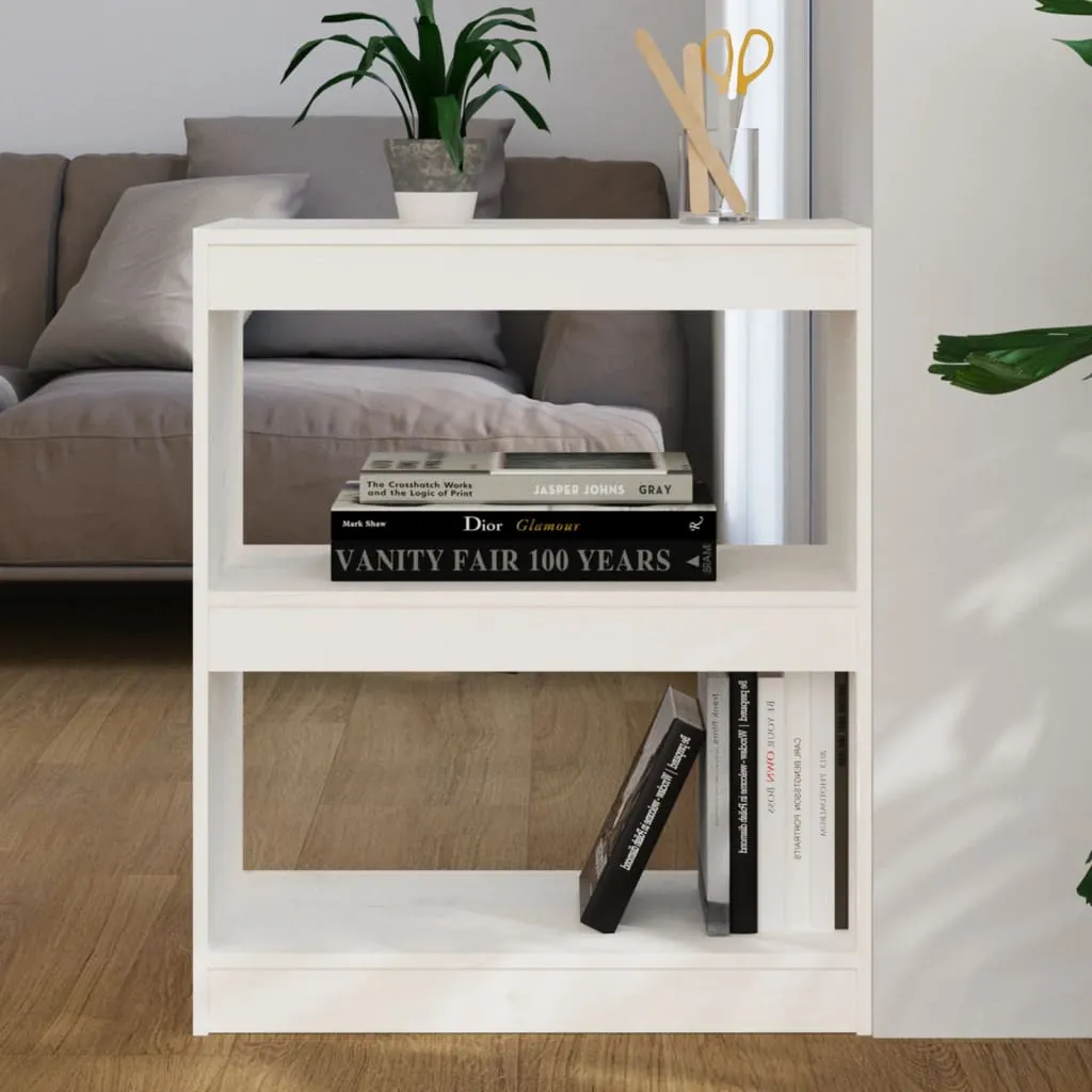 vidaXL Libreria/Divisorio Bianco 60x30x71,5 cm in Massello di Pino