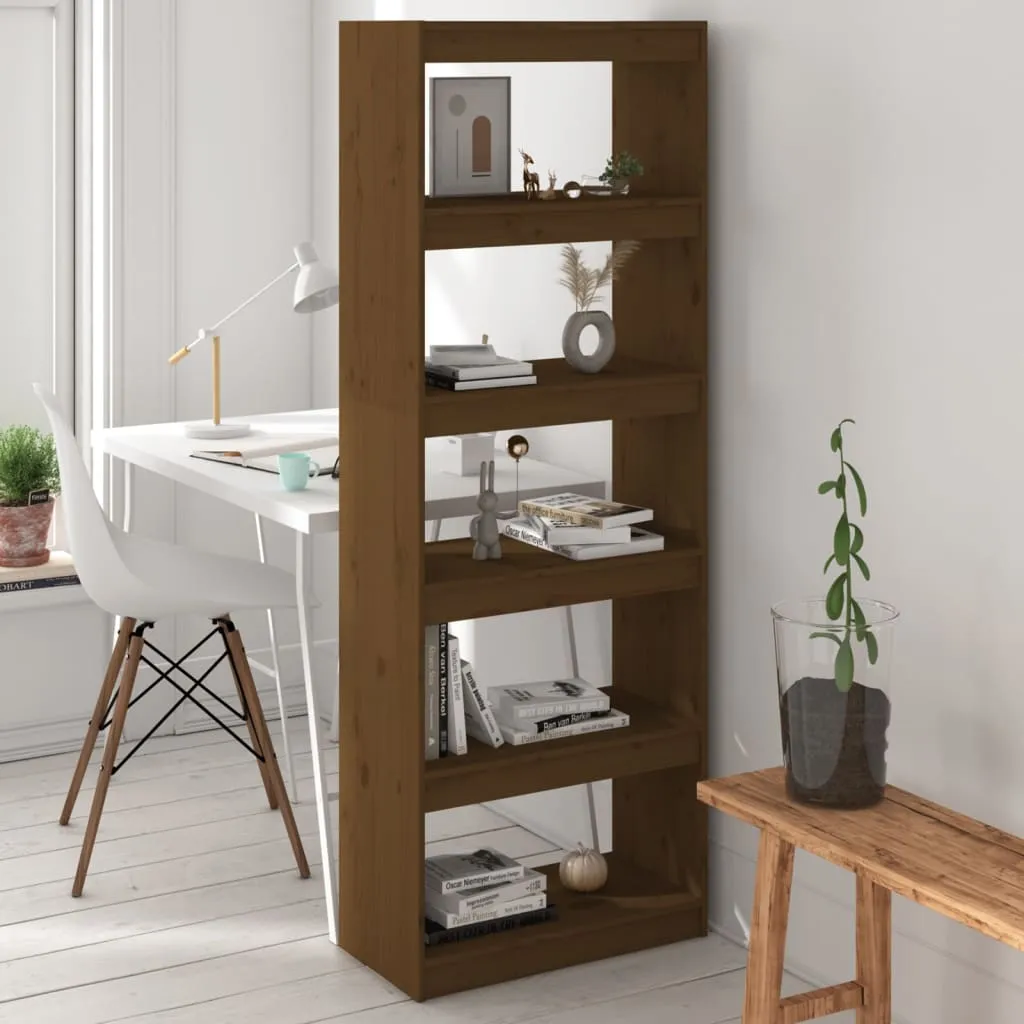 vidaXL Libreria/Divisorio Miele 60x30x167,5 cm Legno Massello di Pino