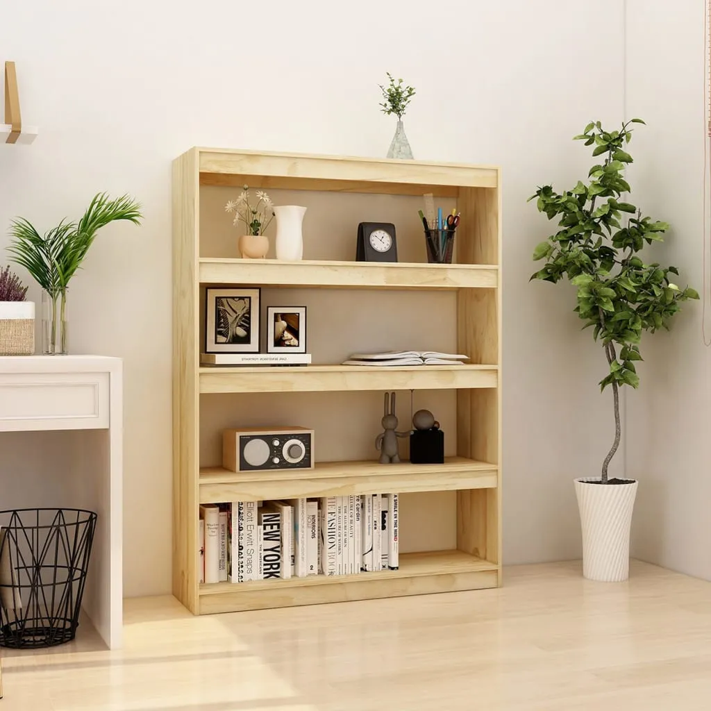 vidaXL Libreria/Divisorio 100x30x135,5 cm Legno Massello di Pino