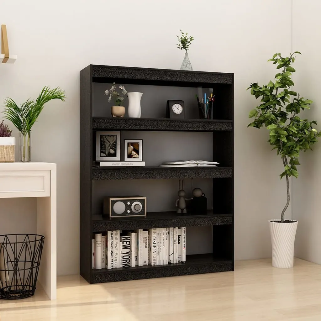 vidaXL Libreria/Divisorio Nero 100x30x135,5 cm in Legno di Pino