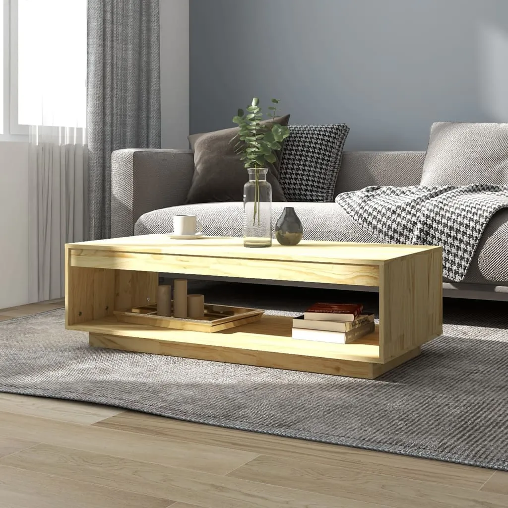 vidaXL Tavolino da Salotto 110x50x33,5 cm in Legno Massello di Pino