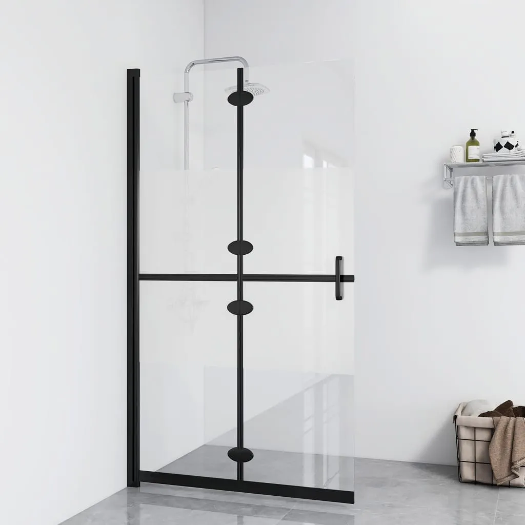 vidaXL Parete per Doccia Walk-in Pieghevole in Vetro ESG 100x190 cm