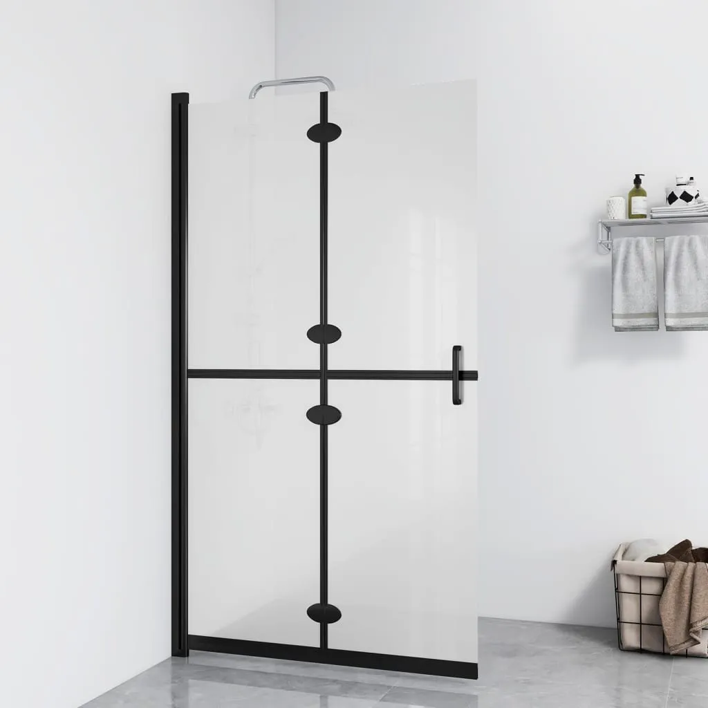 vidaXL Parete per Doccia Walk-in Pieghevole in Vetro ESG 80x190 cm