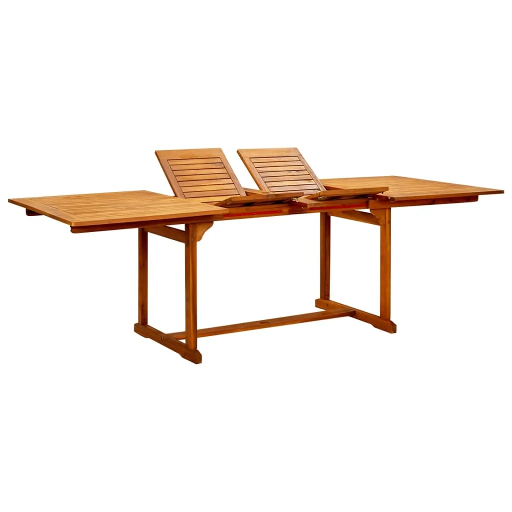 vidaXL Tavolo da Pranzo per Esterni (160-240)x100x75cm Massello Acacia