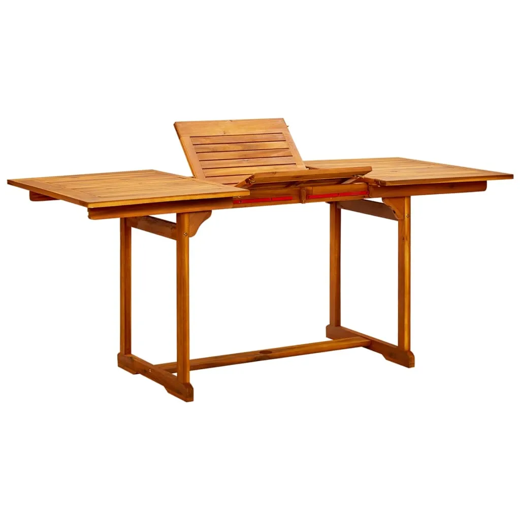 vidaXL Tavolo da Pranzo per Esterni (120-170)x80x75 cm in Legno Acacia