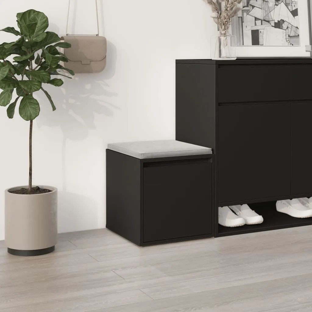 vidaXL Cassetto Contenitore Nero 40,5x40x40 cm in Legno Multistrato