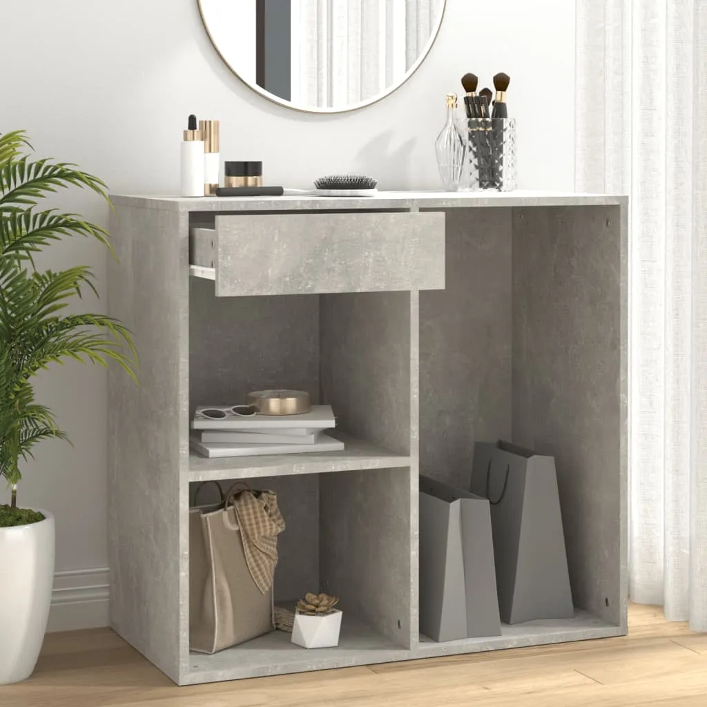 vidaXL Armadietto per Cosmetici Grigio Cemento 80x40x75 cm in Legno