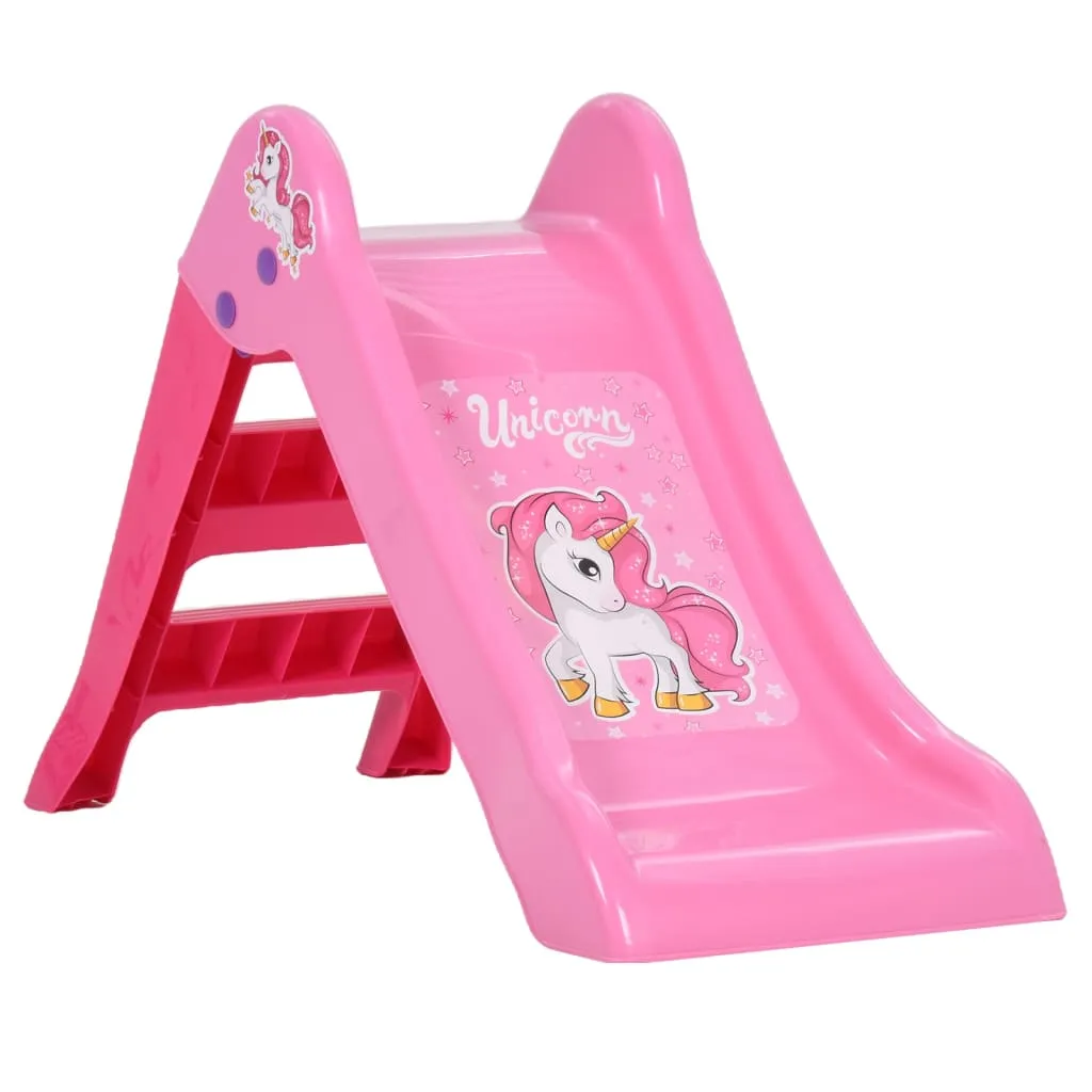 vidaXL Scivolo per Bambini Pieghevole 111 cm Rosa