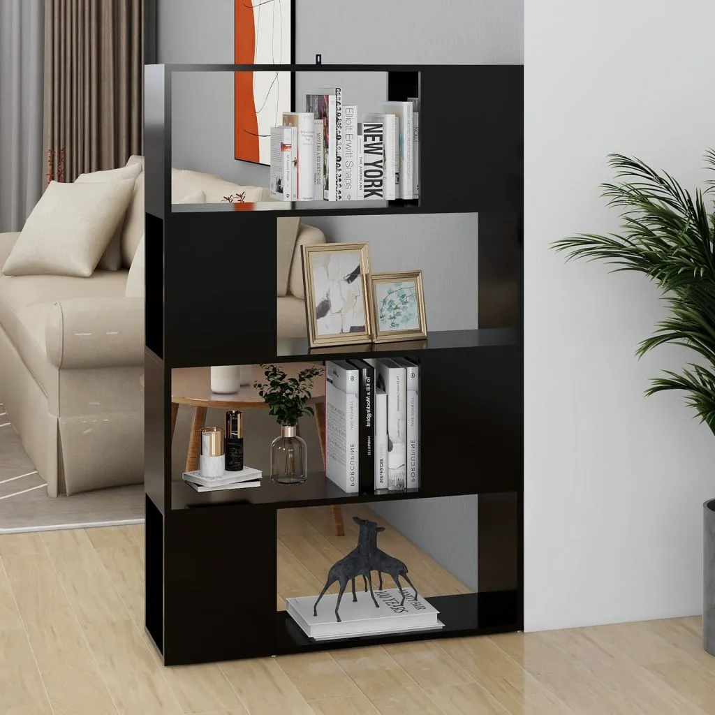 vidaXL Libreria/Divisorio Nero 80x24x124,5 cm in Truciolato