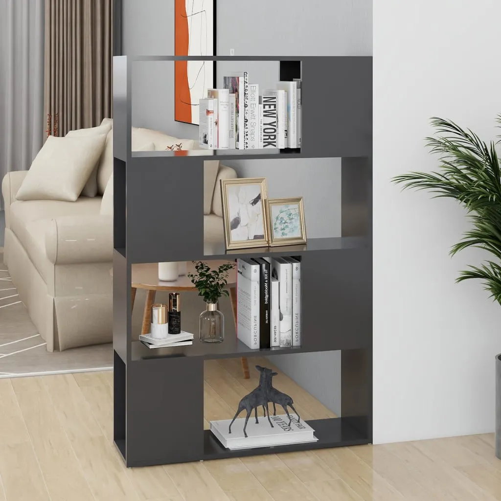 vidaXL Libreria/Divisorio Grigio 80x24x124,5 cm in Truciolato