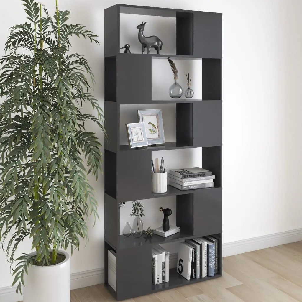 vidaXL Libreria/Divisorio Grigio 80x24x186 cm in Truciolato