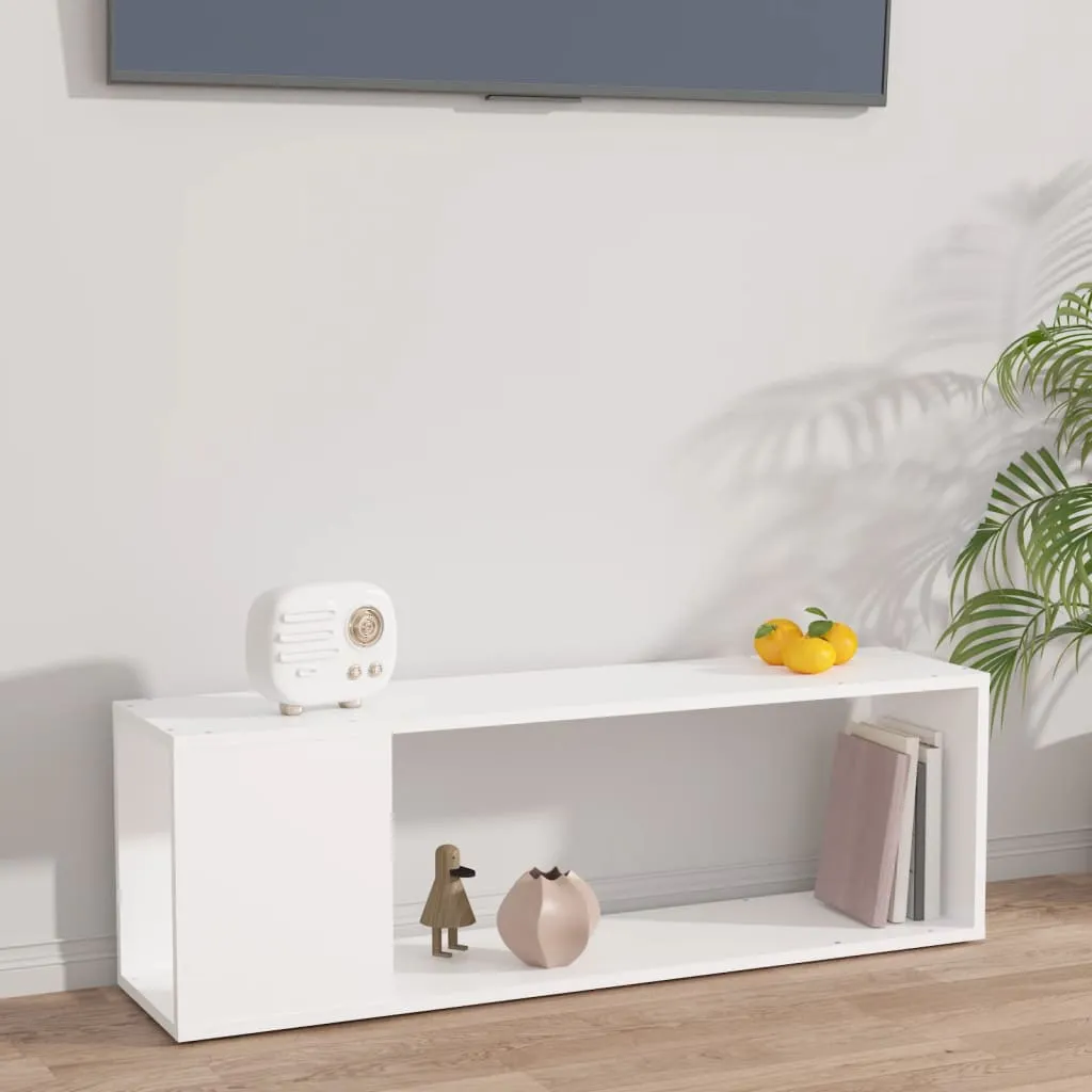 vidaXL Mobile Porta TV Bianco 100x24x32 cm in Legno Multistrato