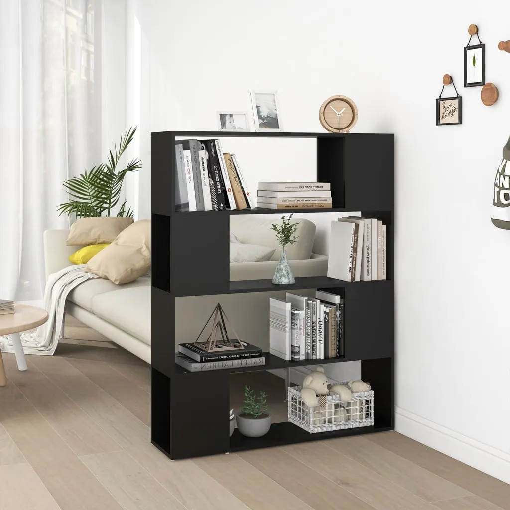 vidaXL Libreria/Divisorio Nero 100x24x124 cm