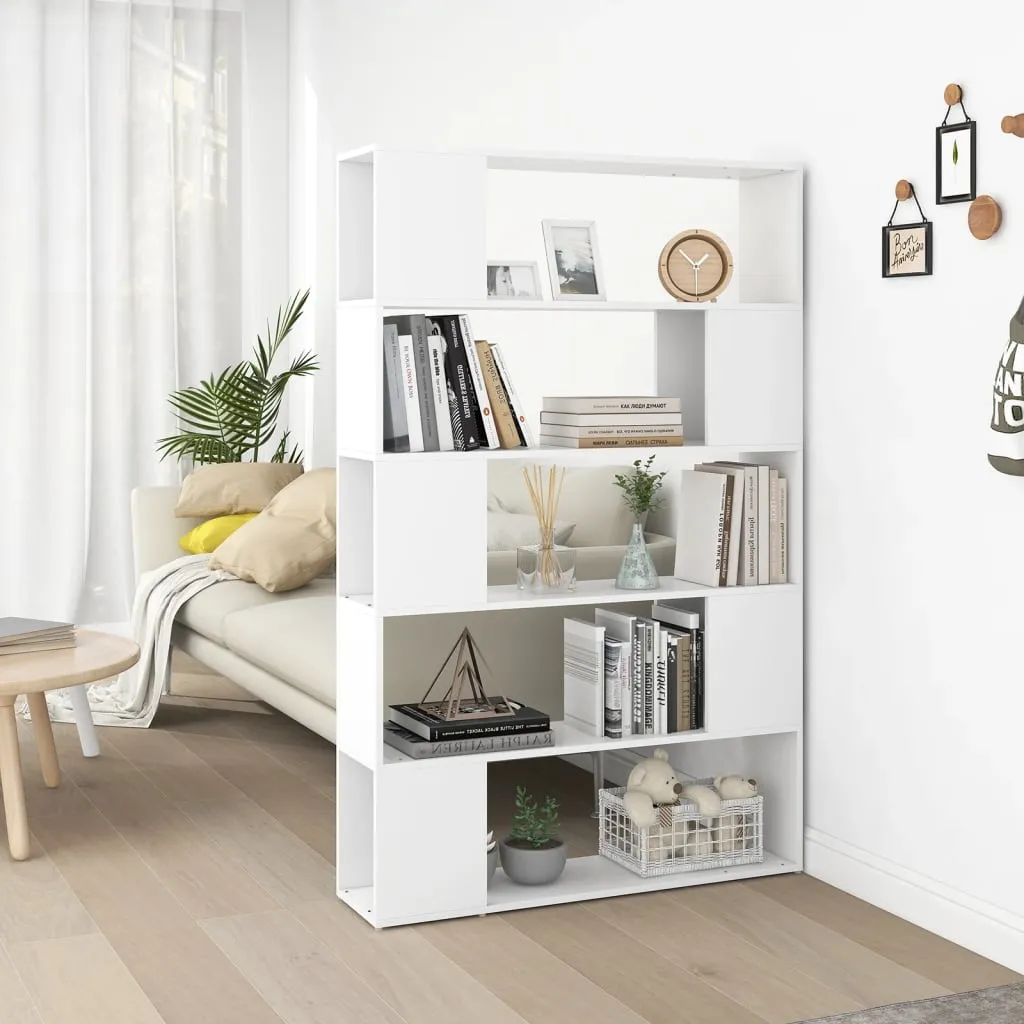 vidaXL Libreria/Divisorio Bianco 100x24x155 cm in Legno Multistrato