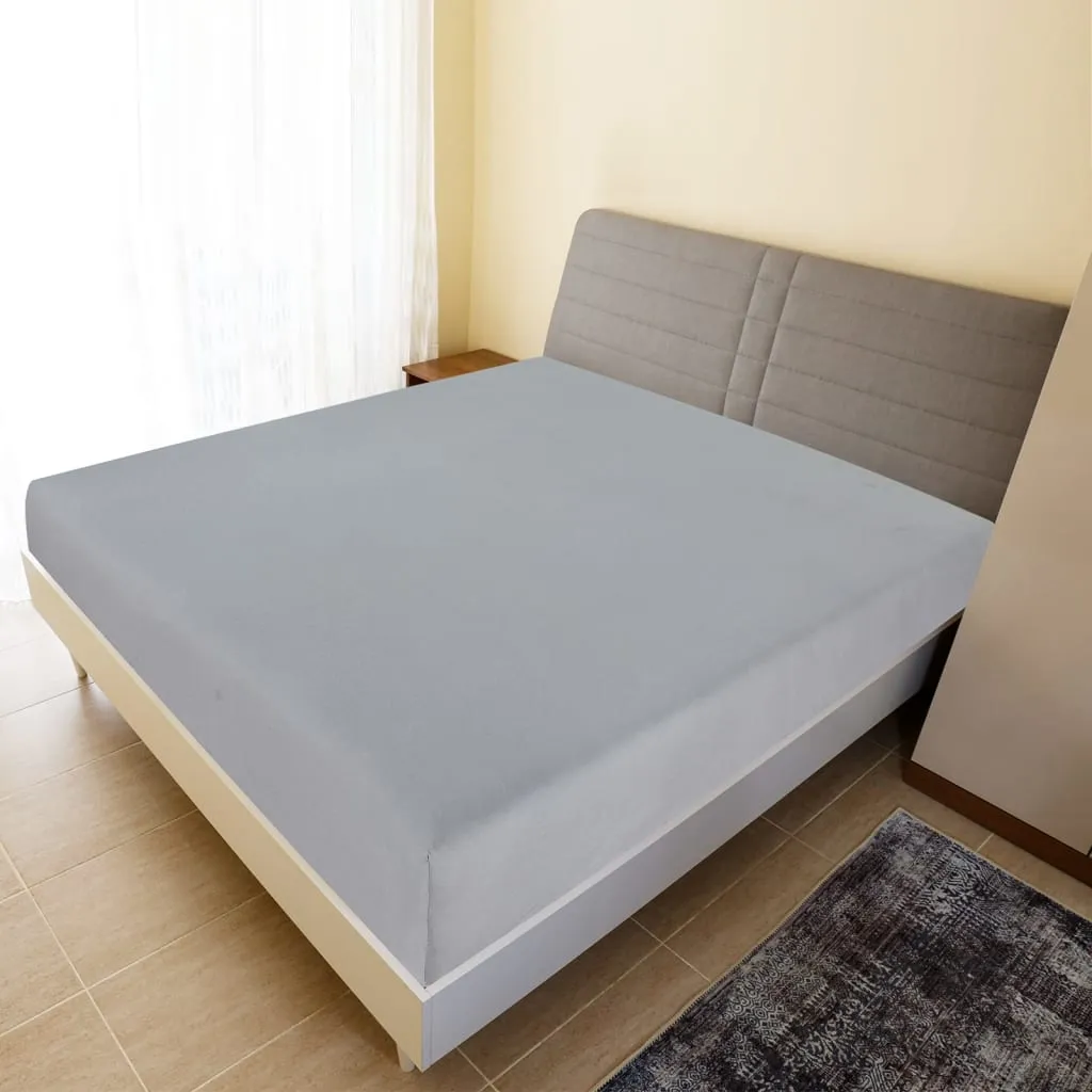 vidaXL Lenzuola con Angoli Jersey 2pz Grigio 160x200 cm Cotone